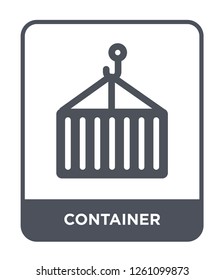 container icon vector on white background, container trendy filled icons from Delivery and logistic collection, container simple element illustration