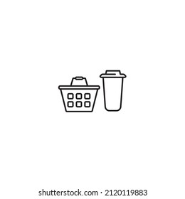 container icons set . container pack symbol vector elements for infographic web