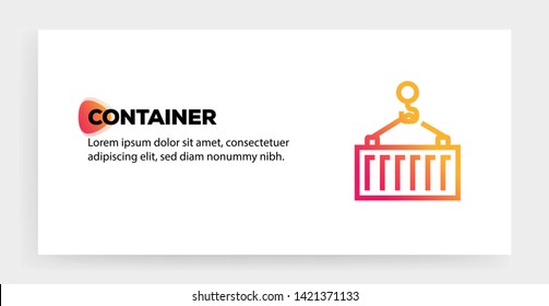 CONTAINER AND ILLUSTRATION ICON CONCEPT