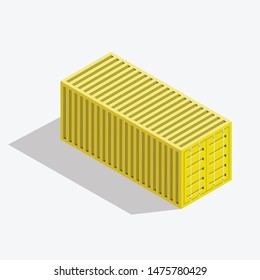 Container isometric 3d vector design