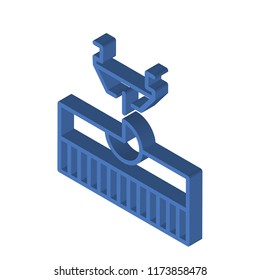 Container isometric left top view 3D icon