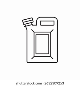 vetor de sinal de ícone jerrycan de contêiner