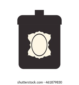 Container and kitchen concept represented by jar icon. Isolated and flat illustration