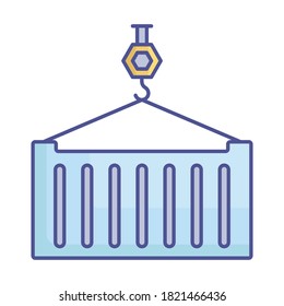 
Container lifter  Vector Icon which can easily modify or edit
