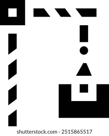 Container Lifting Vector Icon Design Illustration