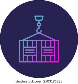 Container Line Gradient Icon Design