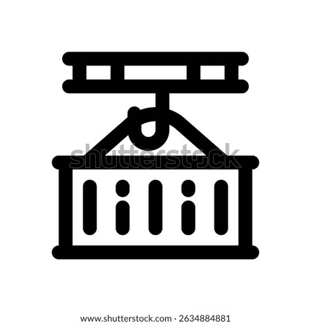 container line icon. Clean and minimalist vector icon for websites, mobile apps, presentations, and logos. Fully scalable and customizable for any project.