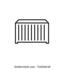 Container line icon, outline vector sign, linear style pictogram isolated on white. Symbol, logo illustration. Editable stroke. Pixel perfect vector graphics