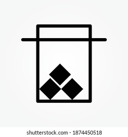 container line icon vector illustration