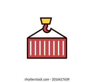 Container line icon. Vector symbol in trendy flat style on white background. Commerce sing for design.