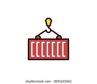 Container line icon. Vector symbol in trendy flat style on white background. Commerce sing for design.