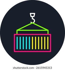 Container Line Multi Colour Circle