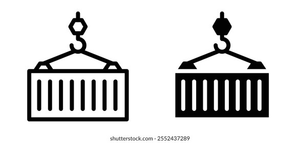 Container liner icon vector set.