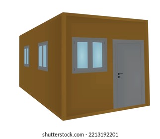 Container for living. vector illustration