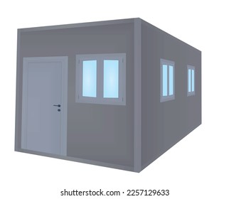 Container for living. vector illustration