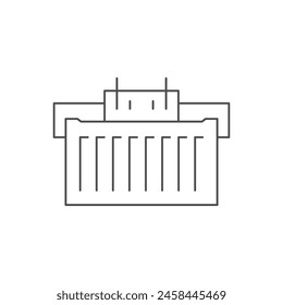 Container loader line outline icon