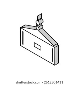 container loading isometric icon vector. container loading sign. isolated symbol illustration