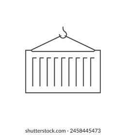 Container loading line outline icon