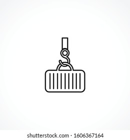 Container logistic and delivery icon on white background. Container logistic and delivery icon on white background. Container logistic and delivery icon on white background. 