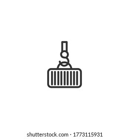 Container logistic line icon. Container logistic isolated line icon