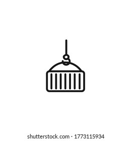 Container logistic line icon. Container logistic isolated line icon