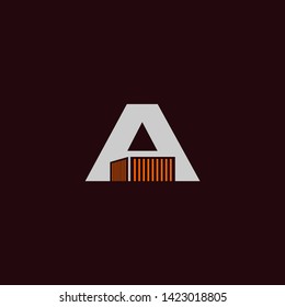 Container logistic shipping logo design