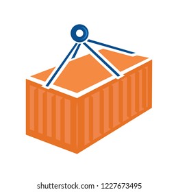 container logistic - shipping container, vector logistics - transportation shipment illustration