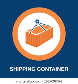 container logistic - shipping container, vector logistics - transportation shipment illustration