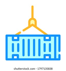 container logistics color icon vector. container logistics sign. isolated symbol illustration