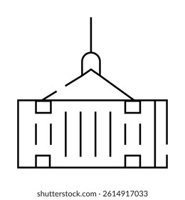container logistics line icon vector. container logistics sign. isolated contour symbol black illustration