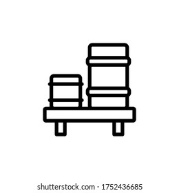 Container, manufacturing icon. Simple line, outline vector elements of production icons for ui and ux, website or mobile application