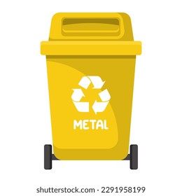 Container for metal waste, vector illustration