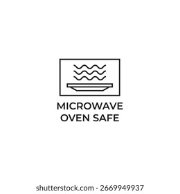 Vetor de Símbolo de Segurança de Aquecimento por Micro-ondas de Contêiner
