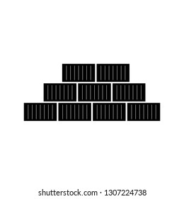 Container monochrome icon EPS 10 - vector
