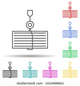 container multi color style icon. Simple thin line, outline vector of manufacturing icons for ui and ux, website or mobile application