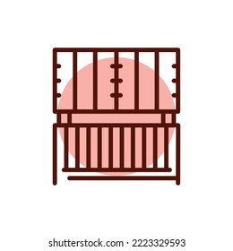 Symbol der farbigen Container-Linie. Piktogramm für die Webseite