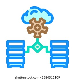 container orchestration data center color icon vector. container orchestration data center sign. isolated symbol illustration