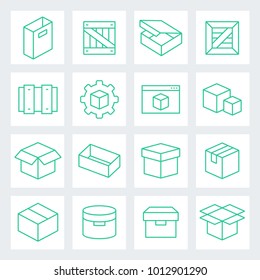 Container and packing vector symbol icons