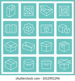 Container and packing vector symbol icons