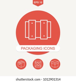 Container and packing vector symbol icons