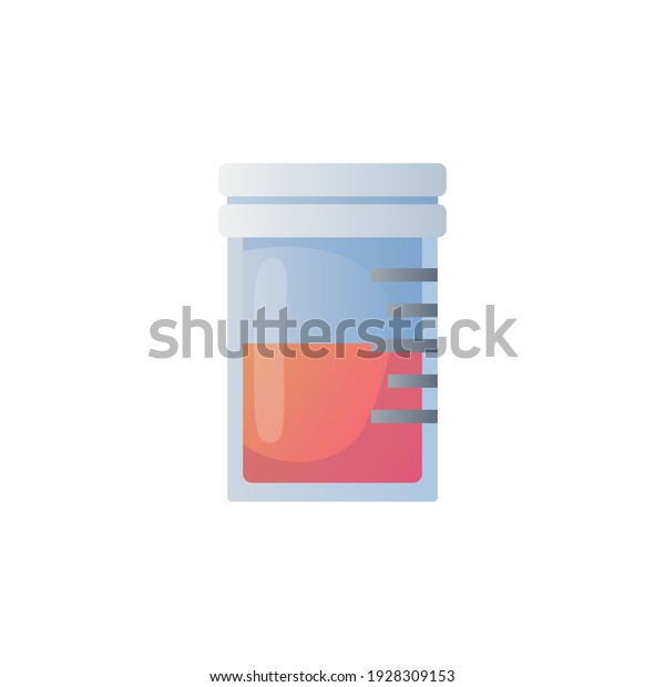 Container with pills icon. Colorful illustration
of medicament isolated on white.
