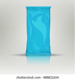 Container plastic clear ready for use. Realistic pocket template for business idea