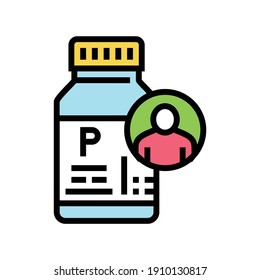 container probiotics color icon vector. container probiotics sign. isolated symbol illustration