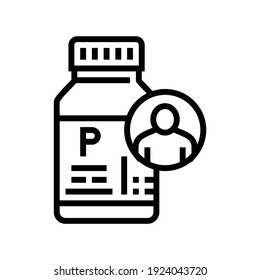 container probiotics line icon vector. container probiotics sign. isolated contour symbol black illustration