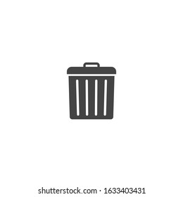 Container recycling of garbage sign isolated. Flat icon bin. Flat image Trash can on white isolated background. 