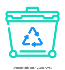 container for recycling waste color icon vector. container for recycling waste sign. isolated symbol illustration