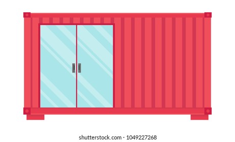 container room vector. free space for text. wallpaper. background.