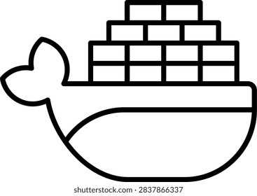 Container Runtime Illustration vector Icon Design