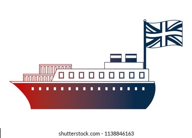 container ship boat transport english flag