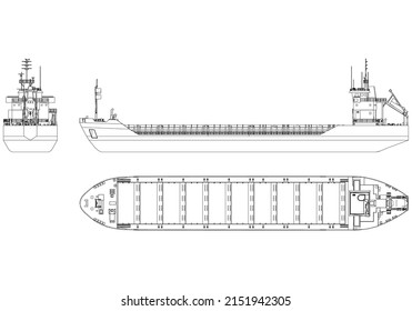 Container ship, cargo ship. World cargo ship. Design elements for logo, label, emblem, sign, brand mark. Vector illustration. svg
